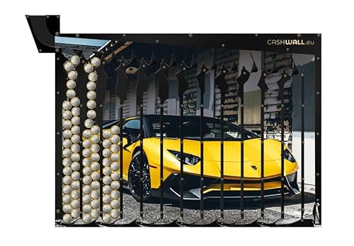 Cashwall - Wandspardose für ganze Jahr - 365 Münzen - 2 Euro - Geld Sparen Challenge | Spardose Nicht zum öffnen - Auszahlung bei vollständiger Füllung | Zum Aufhängen - Für Erwachsene und Kinder von CashWall
