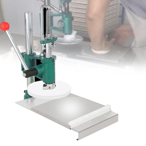 Cashwise Pizzateig-Pressmaschine, Portable kommerzielle manuelle Teig Chapati Blatt Pizza Kruste Presse mit Edelstahl-Pressplatte, für Pizza Machen, Teig Gebäck manuelle Presse Maschine,22cm von Cashwise