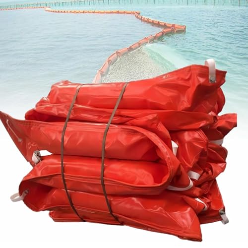 Cashwise Schwimmende Ölsperre aus PVC, DIY-Eindämmung für Flüsse, Seen und Notfallmaßnahmen, PVC-Ölsperre mit anpassbaren Größen, robuste, Wiederverwendbare Ölverschmutzungssperre,0.6 * 10M von Cashwise