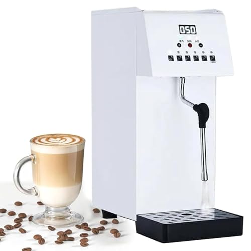 Kommerzieller Dampfmilchaufschäumer mit 6 l Fassungsvermögen, elektrische Milchschaummaschine mit intelligenter Steuerung, Milchaufschäumer und Dampfgarer für Espresso, Kaffee, Tee, Dessertladen von Cashwise