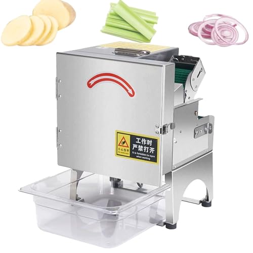 Kommerzieller Frühlingszwiebelschneider, Schalottenschneider, Zerkleinerer, elektrischer Gemüseschneider für Knoblauch, Ingwer, Chili, Kartoffeln, 1,3–35 mm Dicke, Edelstahl 304,A Kommerzieller Frühlingszwiebelschneider, Schalottenschneider, Zerkleinerer, elektrischer Gemüseschneider für Knoblauch, Ingwer, Chili, Kartoffeln, 1,3–35 mm Dicke, Edelstahl 304,A von Cashwise