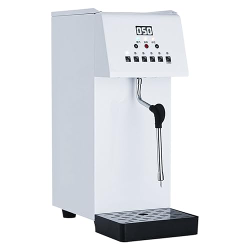 Milchaufschäumer und Dampfgarer, Espresso-Kaffee-Milchschaummaschine Dampfgarer, kommerzieller elektrischer Milchaufschäumer aus Edelstahl, Mehrzweck, 6 l Fassungsvermögen, für Espresso-Kaffee von Cashwise