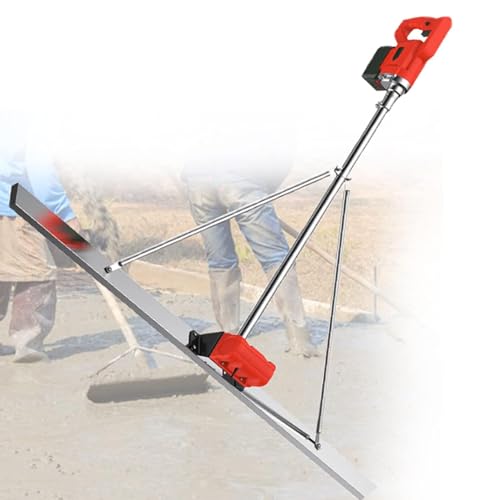 Power Concrete Screed Vibratory Kit, Power Screed Concrete Finishing Vibra Tool mit Estrichklinge, kabelloser elektrischer Estrich zum Vibrationsnivellieren von Betonoberflächen,1.8m-1Battery von Cashwise