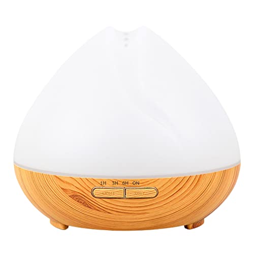 Aroma Diffuser Holzdesign mit weiß - Aromadiffuser für ätherische Öle mit LED Licht 3-in-1: Ultraschall Diffusor, Luftbefeuchter und Nachtlicht - 400 ml - aus der Apotheke von Casida