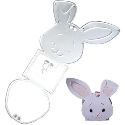 Bunny Cutting Die Ostern Kaninchen Präge Schablone Schimmelpilze Metall Vorlage Stanze Für Papierkarten Album Scrapbooking Dekor von Casiler