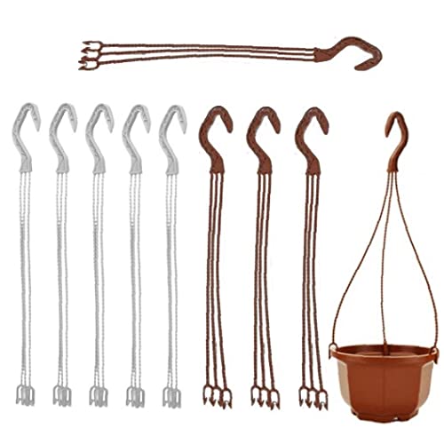 Casiler 10 Stcs Pflanzenbügel Plastik Pflanzentöpfe Haken Haken Hängende Blumentöpfe Gartenkorbhalter Hängende Ketten Gartenzubehör von Casiler