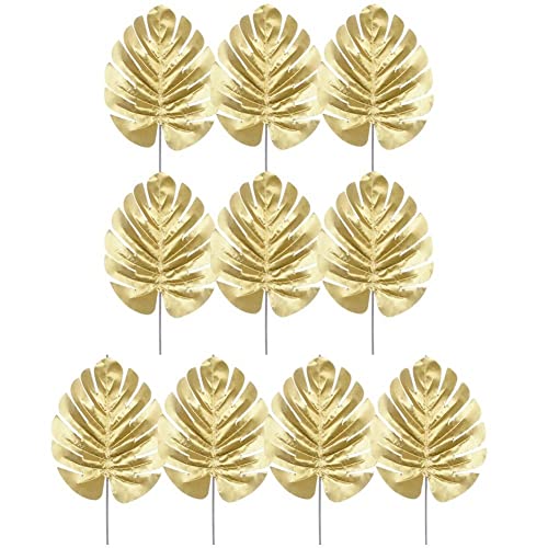 Casiler 10pcs Golden Simulationsmonstera Turtle Blätter Künstliche Dekorative Blätter Für Home Wedding Party Dekoration von Casiler