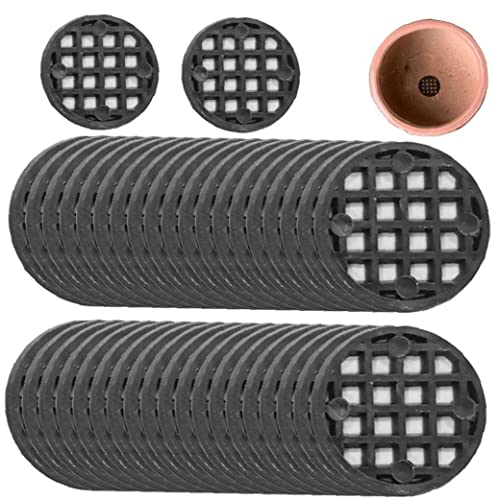 Casiler 200 -pcs Blumentopf Mesh Pad, Garten Bonsai Drainage Mesh Loch Bildschirme Topfboden Gittermatte Atmungsfreie Dichtung von Casiler