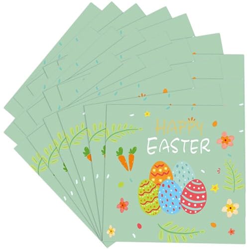 Casiler 40pcs Osterpapier Servietten Frohe Ostern Abendessen Servietten Papier Einweg Serviettes Party Servietten Für Osterparty -Abendessen Vorräte von Casiler