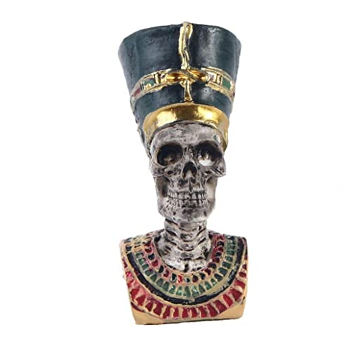 Casiler Alte Ägyptische Pharao Cleopatra Figur Statue Harz Schädel Für Halloween Dekoration Sammlerstücke von Casiler