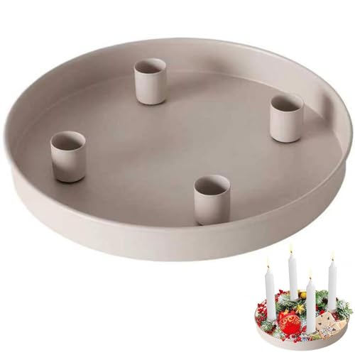 Casiler Metall-kerzenhalter-tablett Für 4 Stumpenkerzen, Magnetische Kerzenhalter, Stumpenkerzenhalter, Tablett, Tischaufsatz Für Das Esszimmer von Casiler