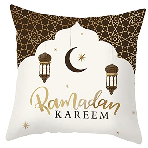 Casiler Ramadan Kissenbezüge 45x45cm Dekorative Kissenbezüge Muslim Sofa Couch Dekoration Wurfkissenbezüge von Casiler