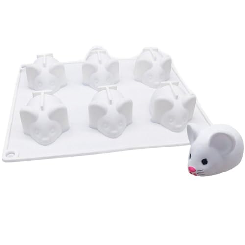 Casiler Silikon Fondantform 6-Cavity-mausform-Form Nicht-stall-schokoladenmousse Pudding Eisschalenform Leicht Zu Demolden Backform Casiler Silikon Fondantform 6-Cavity-mausform-Form Nicht-stall-schokoladenmousse Pudding Eisschalenform Leicht Zu Demolden Backform von Casiler