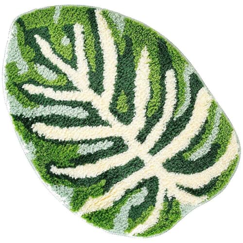 Grüne Blatt-badematte, Niedlicher, Rutschfester, Blattförmiger Plüschteppich, Weicher, Saugfähiger, Waschbarer Bodenmatten-Teppich Für Badezimmer, Küche, Eingangsbereich Grüne Blatt-badematte, Niedlicher, Rutschfester, Blattförmiger Plüschteppich, Weicher, Saugfähiger, Waschbarer Bodenmatten-Teppich Für Badezimmer, Küche, Eingangsbereich von Casiler