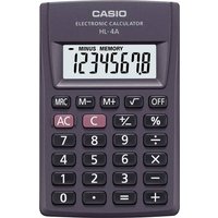 Casio HL-4A Taschenrechner Anthrazit Display (Stellen): 8 batteriebetrieben (B x H x T) 56 x 9 x 87m von Casio
