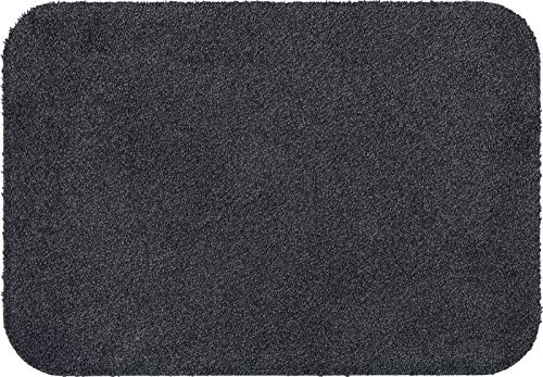 Casita Fußmatte Carlos Anthrazit-Schwarz, 50x72 cm, innen und außen, waschbar von Casita Living