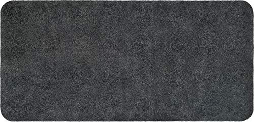Casita Fußmatte Carlos Anthrazit-Schwarz, 72x150 cm, innen und außen, waschbar von Casita Living