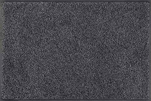 Casita Fußmatte Pablo Granit-Schwarz, 50x75 cm, innen und außen, waschbar von Casita Living