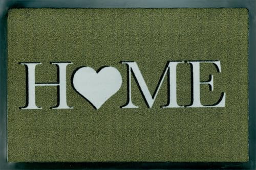 Casita Living Billboard Fußmatte, Home Grün 50x75cm, innen und außen, waschbar von Casita Living