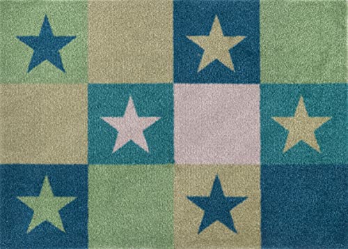 Casita Living Design Stars Green 50x70 cm, innen und außen, waschbar, bunt von Casita Living