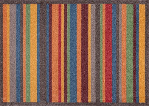 Casita Living Design Stripes Multi 50x70 cm, innen und außen, waschbar, bunt von Casita Living