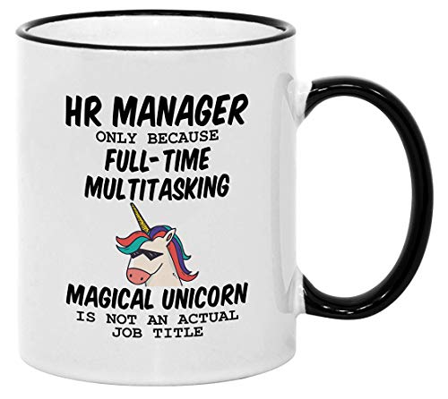 Human Resources Gifts 325 ml HR Manager Tasse Because Unicorn Is Not A Tactual Job Title Geschenkidee für Chef oder Büromitarbeiter von Casitika