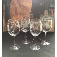 Jazz Musikinstrumente Geätzte Weingläser Geschenk Für Musikliebhaber Set Mit 4 Musiker Weinglas -16 Unze Gravierte Barware Liebhaber von Caskalrecognition