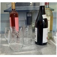 Paisley Geätzte Stammlose Weingläser | 15 Oz. - 4Er Set von Caskalrecognition