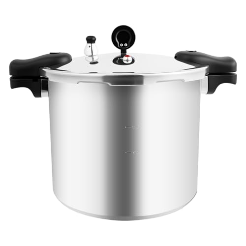 ‌23Qt Schnellkochtopf Edelstahl Explosionsgeschützt - 22L schnellkochtopf, Pressure Cooker Aluminum Druckkochtopf 90Kpa Hochdruck für Gas-/Induktion (≤8.1lbs) von Caskunbsy