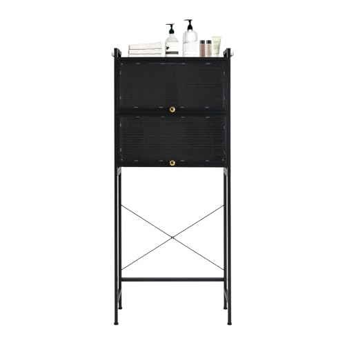 Caskunbsy Regal Waschmaschine,Waschmaschine Schrank,Waschmaschine Speicher Regal Hält 110,23 lbs., Wäscheraum Speicher Organizer,für Küchen, Bäder,Waschküchen,Garagen (Schwarz) von Caskunbsy
