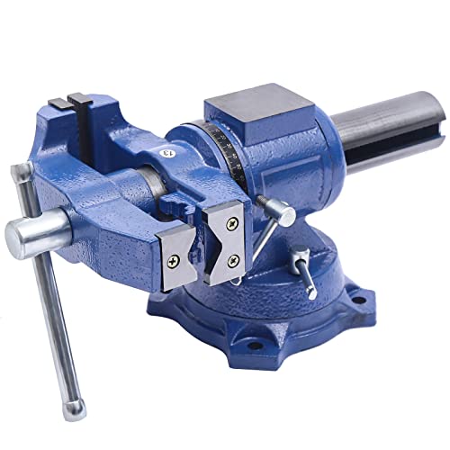 Schraubstock 100mm aus Gusseisen - 360° drehbarer Werkbank-Schraubstock mit 10kg Gewicht, Blau für Holz/Metallbearbeitung Schraubstock 100mm aus Gusseisen - 360° drehbarer Werkbank-Schraubstock mit 10kg Gewicht, Blau für Holz/Metallbearbeitung von Caskunbsy