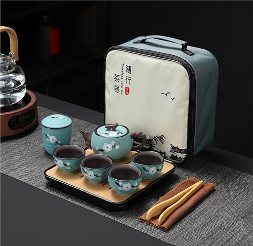 Asiatische Tee-Sets, Kung-Fu-Teesets, tragbar, japanische Retro-Teekannen-Sets von Casmol