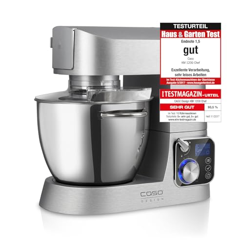 CASO KM 1200 Chef - Design Küchenmaschine, Testurteil: Sehr Gut, Aluminiumgehäuse, 6 Liter, 8 Geschwindigkeitsstufen, Spritzabdeckung mit Einfüllöffnung CASO KM 1200 Chef - Design Küchenmaschine, Testurteil: Sehr Gut, Aluminiumgehäuse, 6 Liter, 8 Geschwindigkeitsstufen, Spritzabdeckung mit Einfüllöffnung von Caso