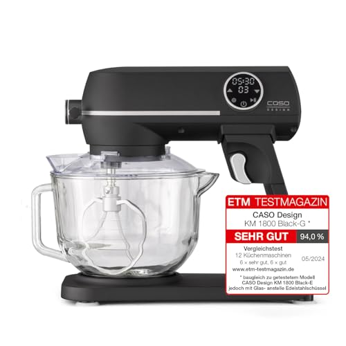 CASO KM 1800 Black-G, Edle Küchenmaschine, Testurteil: Sehr Gut, 1800 Watt, 4,5 l Glasschüssel, planetarisches Rührwerk, 10 Geschwindigkeitsstufen, Timer CASO KM 1800 Black-G, Edle Küchenmaschine, Testurteil: Sehr Gut, 1800 Watt, 4,5 l Glasschüssel, planetarisches Rührwerk, 10 Geschwindigkeitsstufen, Timer von Caso