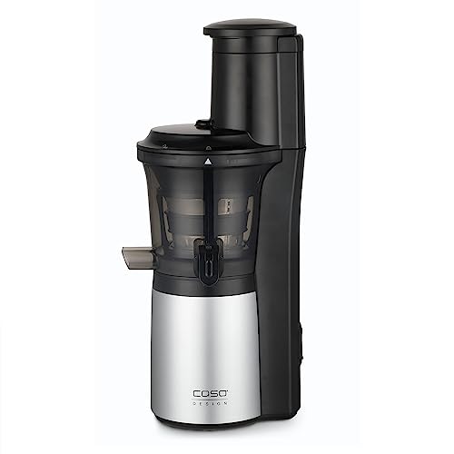 CASO SJW 300 Design Slow Juicer, sanftes und schonendes Entsaften dank niedriger Umdrehungszahl (60 U/min), Bis zu 30% höhere Saftausbeute gegenüber herkömmlichen Entsaftern, leiser 300 Watt Motor von Caso