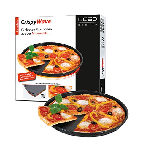 Caso 3077 Crispy Wave aktives Pizzablech für Mikrowellen und Heißluft Kombinations-Geräte, Durchmesser: 26 cm von Caso