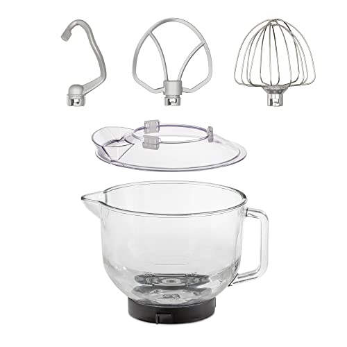 CASO Glassschüssel mit Griff, Ausguss und Messskala inkl. Zubehör für Küchenmaschine KM 1800 Black, 4,5 Liter, Spülmaschinengeeignet CASO Glassschüssel mit Griff, Ausguss und Messskala inkl. Zubehör für Küchenmaschine KM 1800 Black, 4,5 Liter, Spülmaschinengeeignet von Caso