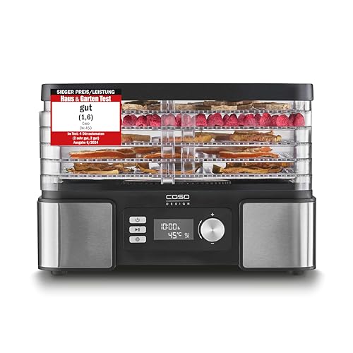 Caso DH 450 Dörrautomat, Testsieger Haus & Garten Test, für z.B. Obst, Gemüse, Kräutern etc., Temperatur individuell einstellbar von 30 ‐ 70 °C , Timer einstellbar von 0,5 ‐ 48 h Caso DH 450 Dörrautomat, Testsieger Haus & Garten Test, für z.B. Obst, Gemüse, Kräutern etc., Temperatur individuell einstellbar von 30 ‐ 70 °C , Timer einstellbar von 0,5 ‐ 48 h von Caso