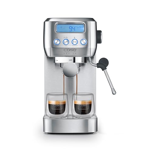 CASO EspressoGourmet Crema - Siebträgermaschine, Espressomaschine, mit Milchaufschäumer, Espresso, Cappuccino, Siebträger aus Edelstahl, 20 bar ULKA-Pumpe, Kaffeemaschine Kaffeepulver, ESE Pads CASO EspressoGourmet Crema - Siebträgermaschine, Espressomaschine, mit Milchaufschäumer, Espresso, Cappuccino, Siebträger aus Edelstahl, 20 bar ULKA-Pumpe, Kaffeemaschine Kaffeepulver, ESE Pads von Caso