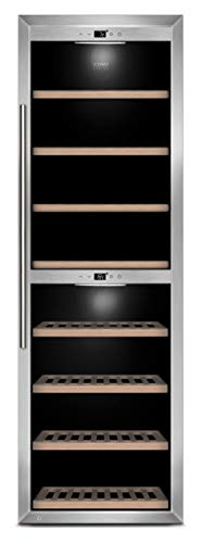 Caso WineComfort 1800 Smart-App-Gesteuerter Weintemperierer mit Kompressortechnik für 180 Flaschen Weinkühlschrank, Edelstahl, Glas von Caso