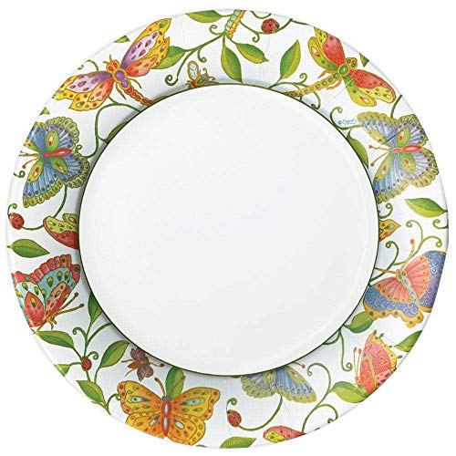 Caspari 12420DP 27 cm, Parvaneh's Garden Dinner Plates, 8-er Pack von Caspari