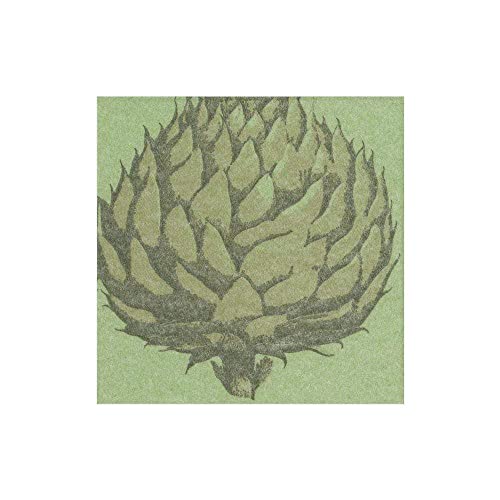 Caspari Geätzte Artischocke Weiß-Papier Leinen Entertaining with Etched Artichoke Linen Air Laid Cocktail Napkin, 12.7 x 12.7 x 3 cm, 30 von Caspari