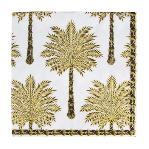 Caspari Grand Palms Papierservietten, Schwarz, 20 Stück pro Packung Caspari Grand Palms Papierservietten, Schwarz, 20 Stück pro Packung von Caspari