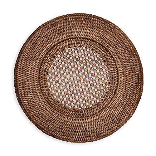 Caspari HDP01 PlatzTeller, rund, Rattan und Korb, braun, 30 x 30 x 1,25 cm von Caspari