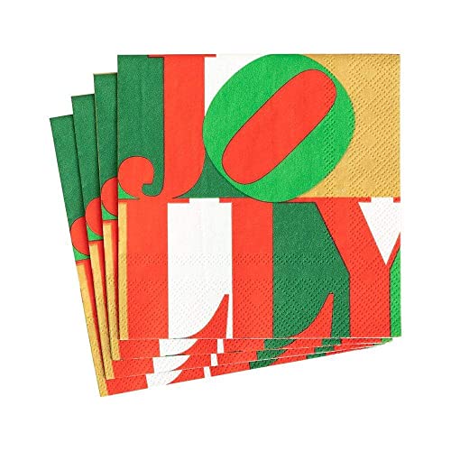 Caspari Holly Jolly Papierservietten, 20 Stück pro Packung Caspari Holly Jolly Papierservietten, 20 Stück pro Packung von Caspari