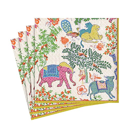 Caspari Les Jardins De Mysore Serviette im Lunchformat, Multi Color Caspari Les Jardins De Mysore Serviette im Lunchformat, Multi Color von Caspari