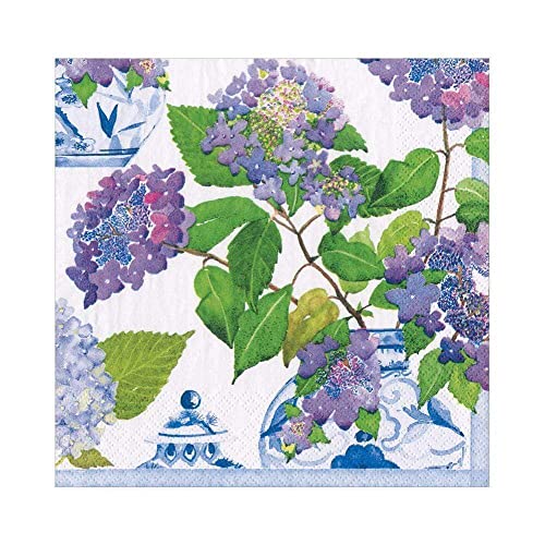 Caspari Papierservietten, Hortensien und Porzellan, 20 Stück pro Packung Caspari Papierservietten, Hortensien und Porzellan, 20 Stück pro Packung von Caspari