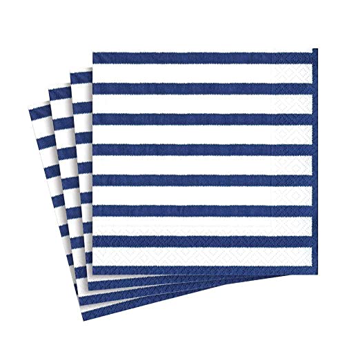 Caspari Serviette Im Lunchformat Bretagne, Blau Caspari Serviette Im Lunchformat Bretagne, Blau von Caspari