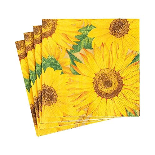 Caspari Sonnenblumen-Papierservietten, 20 Stück pro Packung Caspari Sonnenblumen-Papierservietten, 20 Stück pro Packung von Caspari