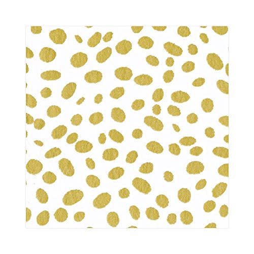 Caspari Spots Paper Linen Luncheon Napkins in Gold, Per Package Papierservietten, gepunktet, Goldfarben, 15 Stück, Papier von Caspari
